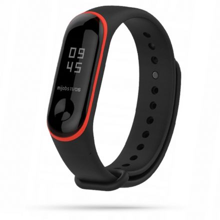 STRAP TECH-PROTECT SMOOTH FOR XIAOMI MI BAND 3/4 BLACK/RED