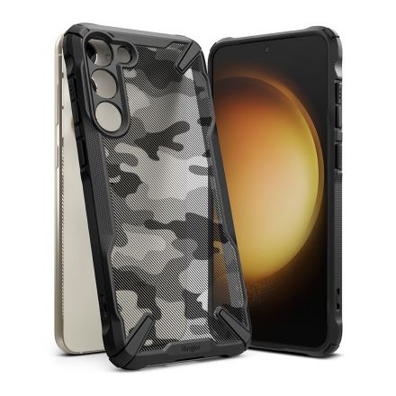 BACK COVER CASE RINGKE FUSION X  FOR SAMSUNG GALAXY S23+ PLUS CAMO BLACK