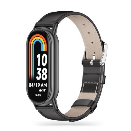 STRAP TECH-PROTECT LEATHERFIT FOR XIAOMI SMART BAND 8/8 NFC BLACK