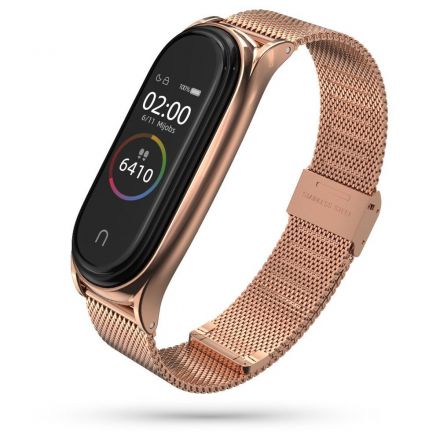 STRAP TECH-PROTECT MILANESEBAND FOR XIAOMI SMART BAND 5 / 6 / 6 NFC ROSE GOLD