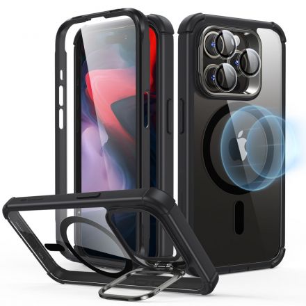 BACK COVER CASE ESR ARMOR TOUGH KICKSTAND HALOLOCK MAGSAFE FOR APPLE IPHONE 15 PRO CLEAR/BLACK