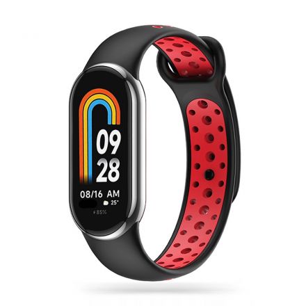 STRAP TECH-PROTECT SOFTBAND FOR XIAOMI SMART BAND 8 / 8 NFC BLACK/RED