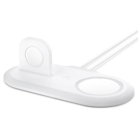 STAND FOR CHARGER SPIGEN MAGFIT MAGSAFE DUO FOR APPLE WATCH WHITE