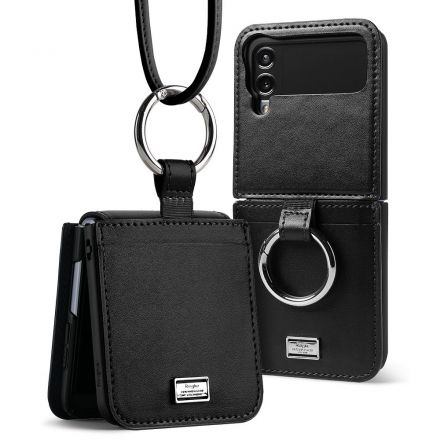 BOOK COVER CASE RINGKE SIGNATURE FOLIO FOR SAMSUNG GALAXY Z FLIP 4 BLACK