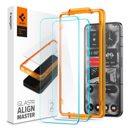 GLASS PROTECTOR SPIGEN ALM TR 2-PACK FOR NOTHING PHONE 2 CLEAR