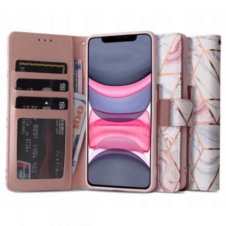 BOOK COVER CASE TECH-PROTECT FOR APPLE IPHONE 11 MARBLE