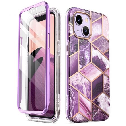 CASE FULL BODY SUPCASE COSMO FOR APPLE IPHONE 14 PLUS MARBLE PURPLE