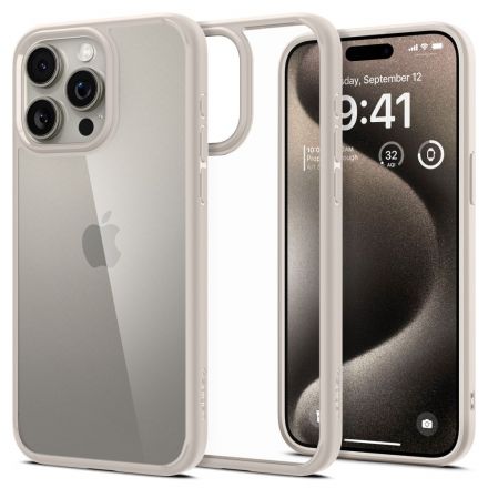 BACK COVER CASE SPIGEN ULTRA HYBRID FOR APPLE IPHONE 15 PRO NATURAL TITANIUM