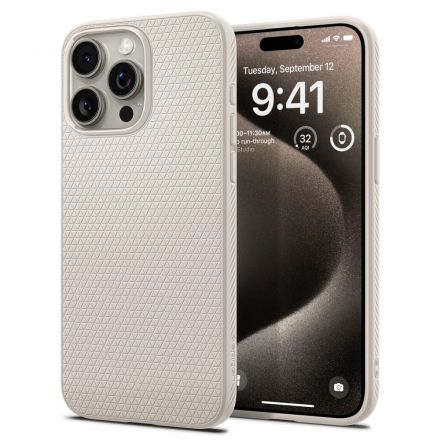 BACK COVER CASE SPIGEN LIQUID AIR FOR APPLE IPHONE 15 PRO MAX NATURAL TITANIUM