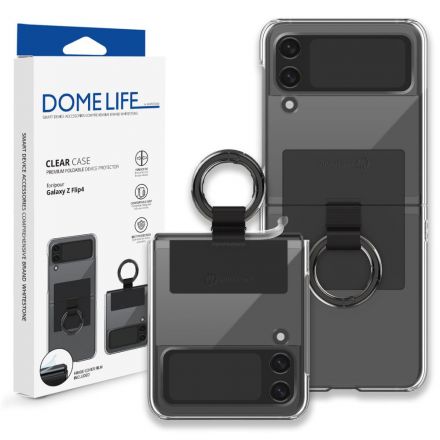 CASE WHITESTONE CLEAR WITH RING FOR SAMSUNG GALAXY Z FLIP 4 BLACK