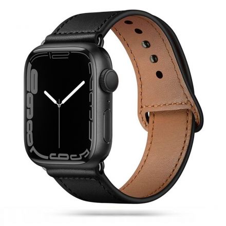 STRAP TECH-PROTECT LEATHERFIT FOR APPLE WATCH 4-9/ SE / ULTRA (42 -49 MM) BLACK