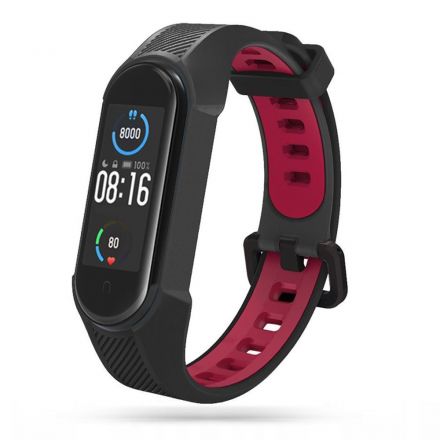 STRAP TECH-PROTECT ARMOUR FOR XIAOMI  SMART BAND 5 / 6 / 7 / NFC BLACK/RED