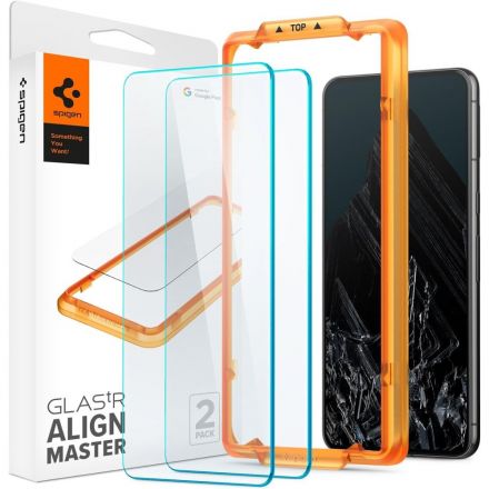 GLASS PROTECTOR SPIGEN  2-PACK FOR GOOGLE PIXEL 8 PRO CLEAR