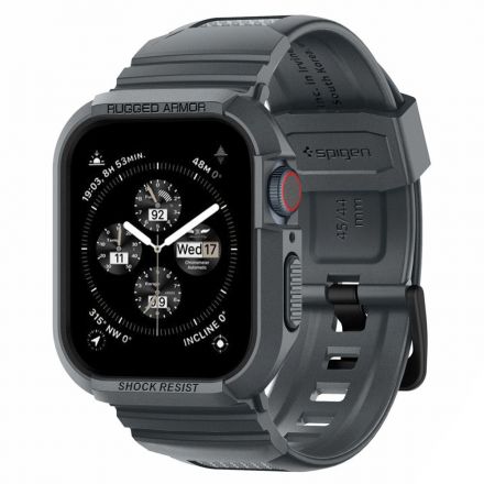 CASE SPIGEN RUGGED ARMOR ”PRO” APPLE WATCH 4-8 / SE (44 / 45 MM) DARK GREY