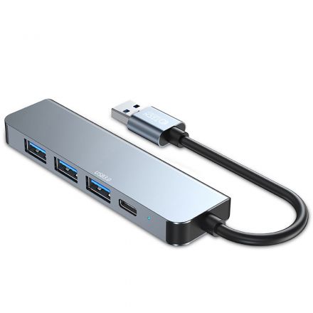 ADAPTER TECH-PROTECT V0-HUB 5IN1 USB 3.0 GREY