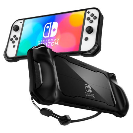 BACK COVER CASE SPIGEN RUGGED ARMOR FOR NINTENDO SWITCH OLED MATTE BLACK