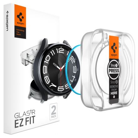 GLASS PROTECTOR SPIGEN TR ”EZ-FIT” 2-PACK FOR SAMSUNG GALAXY WATCH 6 CLASSIC (43 MM) CLEAR