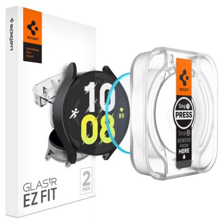 GLASS PROTECTOR SPIGEN TR ”EZ-FIT” 2-PACK FOR SAMSUNG GALAXY WATCH6 (44 MM) CLEAR