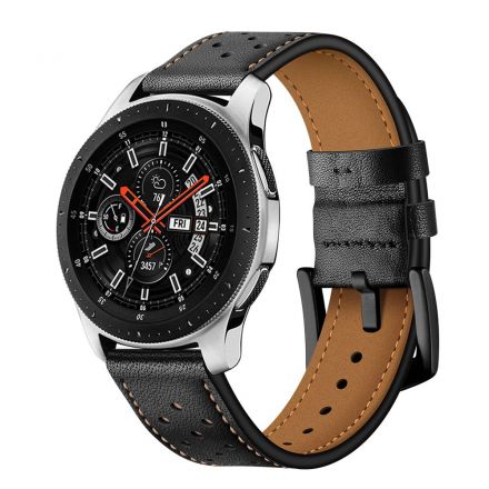 STRAP TECH-PROTECT LEATHER SAMSUNG GALAXY WATCH 42MM BLACK
