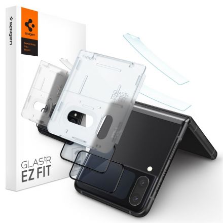 GLASS PROTECTOR SPIGEN FC ”EZ FIT” + HINGE FILM 2-PACK FOR SAMSUNG GALAXY Z FLIP 4 BLACK