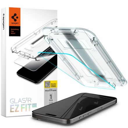 GLASS PROTECTOR SPIGEN TR ”EZ FIT” FOR APPLE IPHONE 15 PRO CLEAR