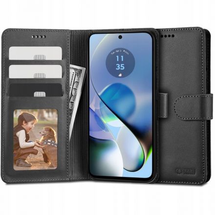 BOOK COVER CASE TECH-PROTECT WALLET MOTOROLA FOR MOTO G54 5G BLACK