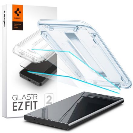 GLASS PROTECTOR SPIGEN ”EZ FIT” 2-PACK FOR SAMSUNG GALAXY S24 ULTRA CLEAR