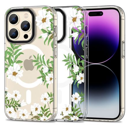 BACK COVER CASE TECH-PROTECT MAGMOOD MAGSAFE FOR APPLE IPHONE 15 PRO SPRING DAISY