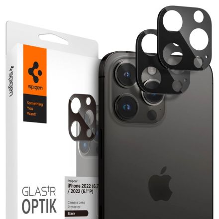 CAMERA LENS PROTECTOR SPIGEN OPTIK.TR  2-PACK FOR APPLE IPHONE 14 PRO / 14 PRO MAX BLACK