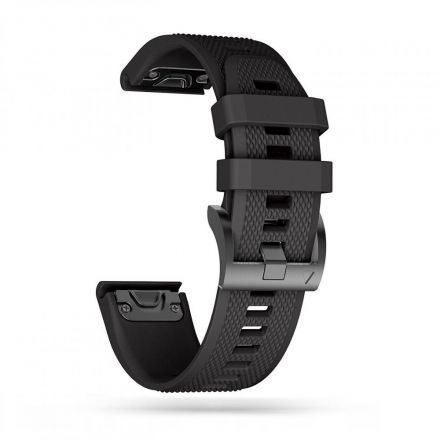 STRAP TECH-PROTECT SMOOTH GARMIN FENIX WATCH FOR 3 / 5X / 3HR / 5X PLUS / 6X / 6X PRO / 7X BLACK